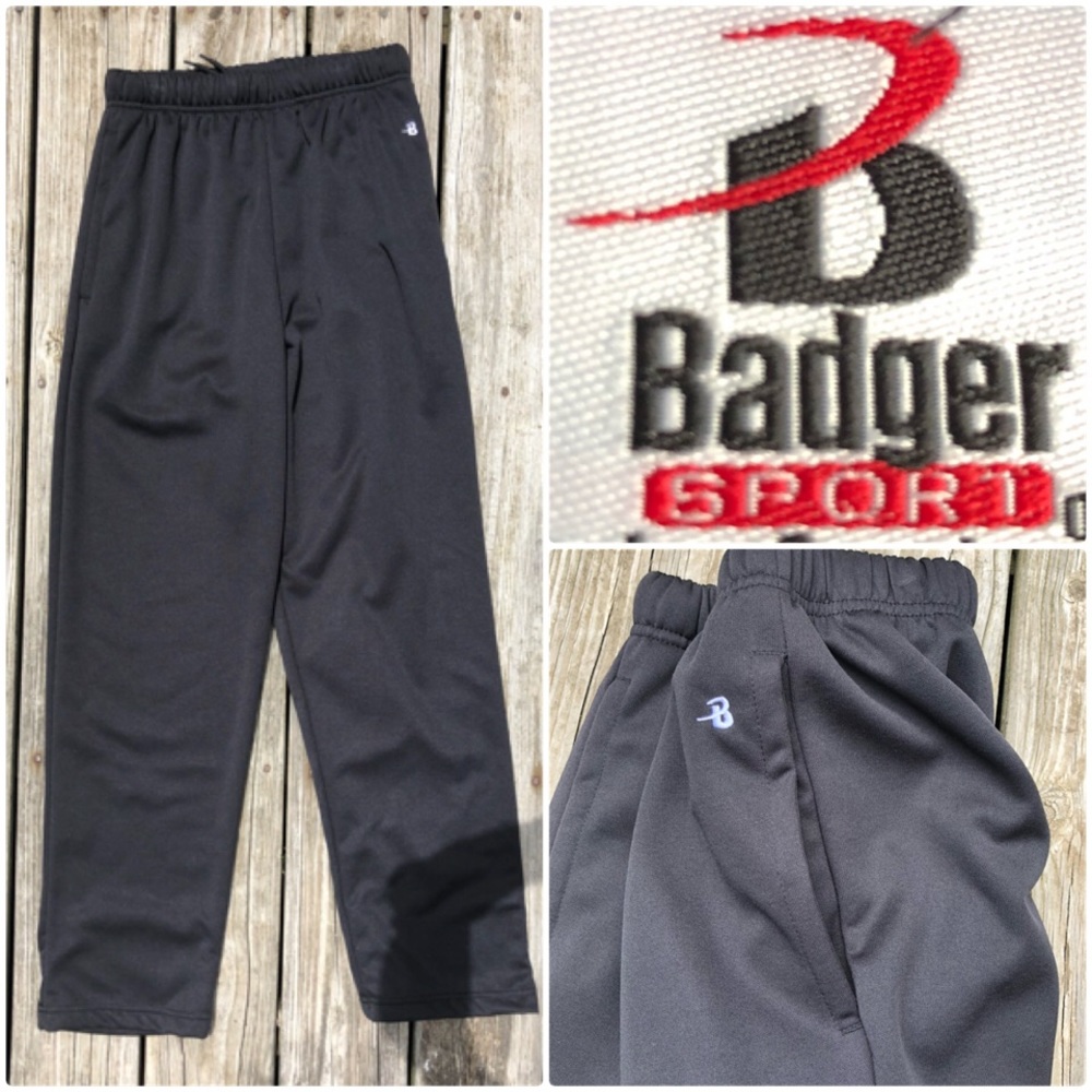 Badger Black Straight Leg Sweatpants! NEW!